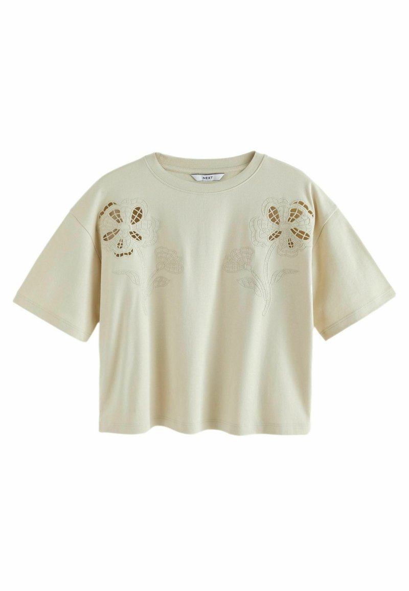 Next T-shirt print beige