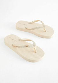 Next FLIP FLOPS  REGULAR FIT - T veida siksniņu sandales - gold glitter