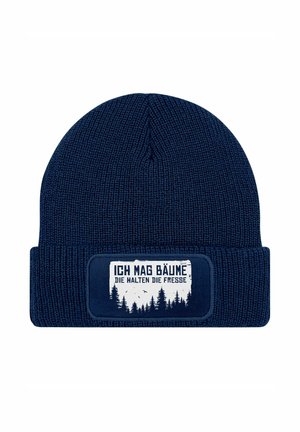 MIT PATCH MIT SPRUCH ICH MAG BÄUME - Beanie - dunkelblau