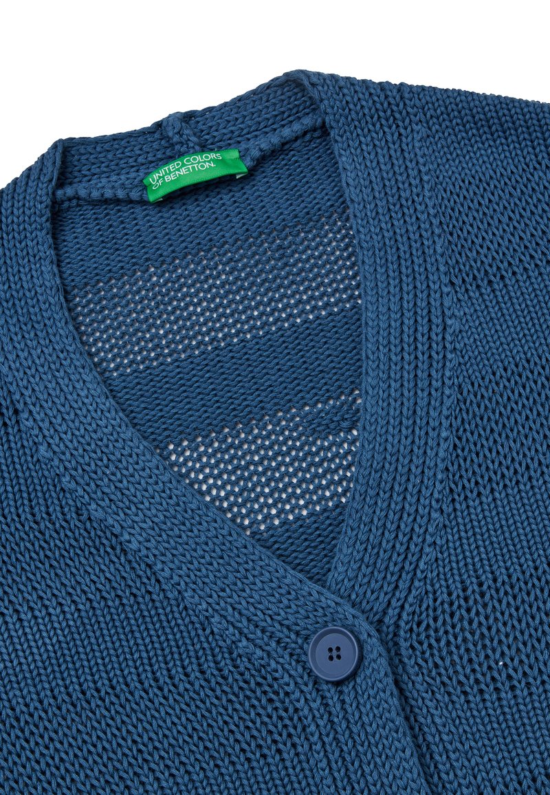 United Colors Of Benetton Gilet Col V Homme Femme - Maille Douce Et Confortable
