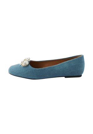 FOREVER COMFORT SQUARE TOE BOW TRIM REGULAR FIT - Klassischer Ballerina - denim