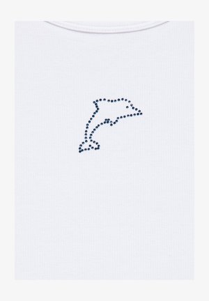 PULL&BEAR, RHINESTONE DOLPHIN - TANK TOP - Top - white