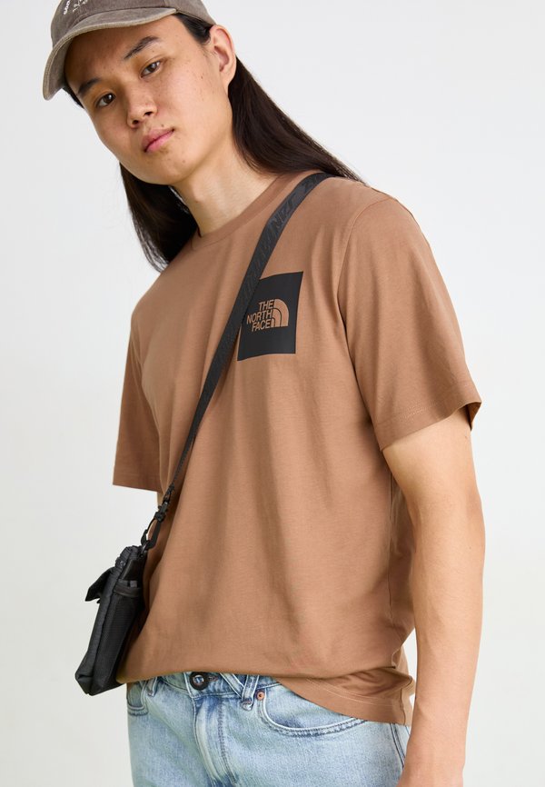 M S/S FINE  - Print T-shirt - latte3