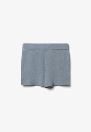 Pantaloni sportivi grigi realizzati in un tessuto morbido. Presentano un elastico in vita a coste e un design semplice senza motivi visibili o hardware.