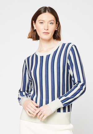 Rodier STRIPED LONG SLEEVES ROUND NECK IN FINE  - Strickpullover - creme