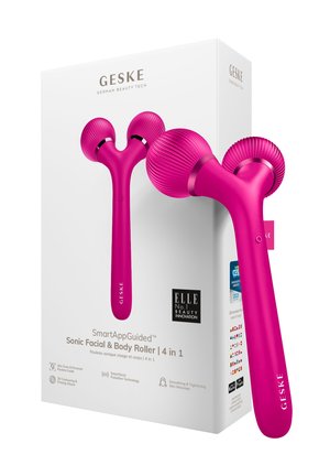 SONIC FACIAL BODY ROLLER | 4 IN 1 - Skincare tool - magenta