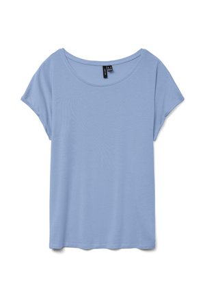 Vero Moda AVA PLAIN - Lihtne T-särk - brunnera blue