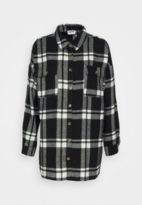 NMFLANNY LONG SHACKET - Kevyt takki - black/white