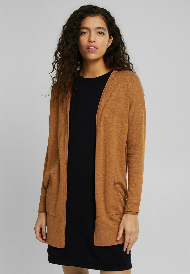 edc by Esprit SLUB HOODED Vest caramel/cognac Zalando.nl
