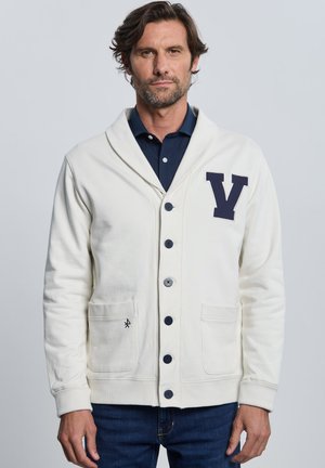 SMOKING - Chaqueta de punto - blanco roto