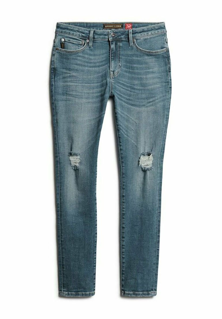 Superdry & Co Slim fit jeans blauw Superdry & Co Slim fit jeans blauw