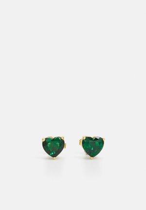 MY LOVE HEART STUDS - Fülbevalók - green