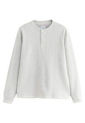 Next REGULAR FIT - LONG SLEEVE GRANDAD - Pikkade varrukatega topp - grey