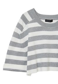 Calliope CROP A RIGHE  - T-Shirt print - grey