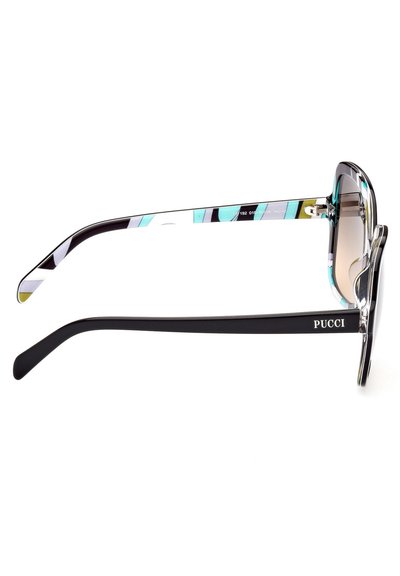 Emilio Pucci SCHMETTERLING - Zonnebril - glänzend schwarz