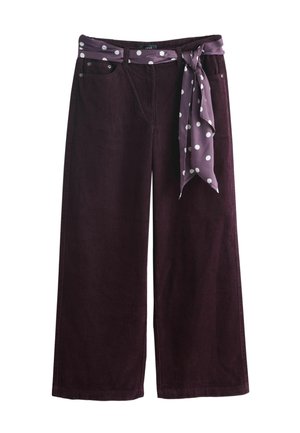 WITH SCARF   - Wide Leg - burgundy red