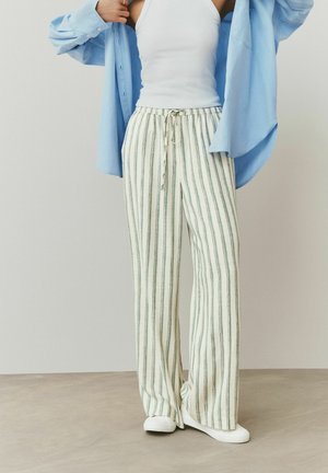 PETITE FIT STRIPE - Nadrágok - green ecru