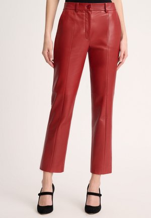 Luisa Spagnoli OMONIMO - Leren broek - mattone