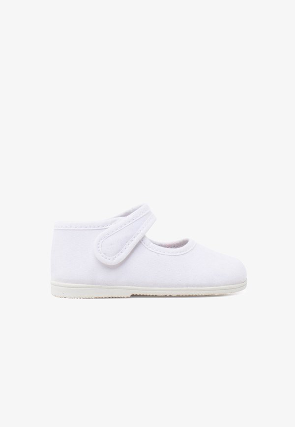 MERCEDITAS LONA SUELA FINA TIRA ADHERENTE – Riemchenballerina – blanco