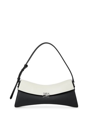 KARL LAGERFELD, K/AUTOGRAPH TWIST ELONGATED - Bolso de mano - black white