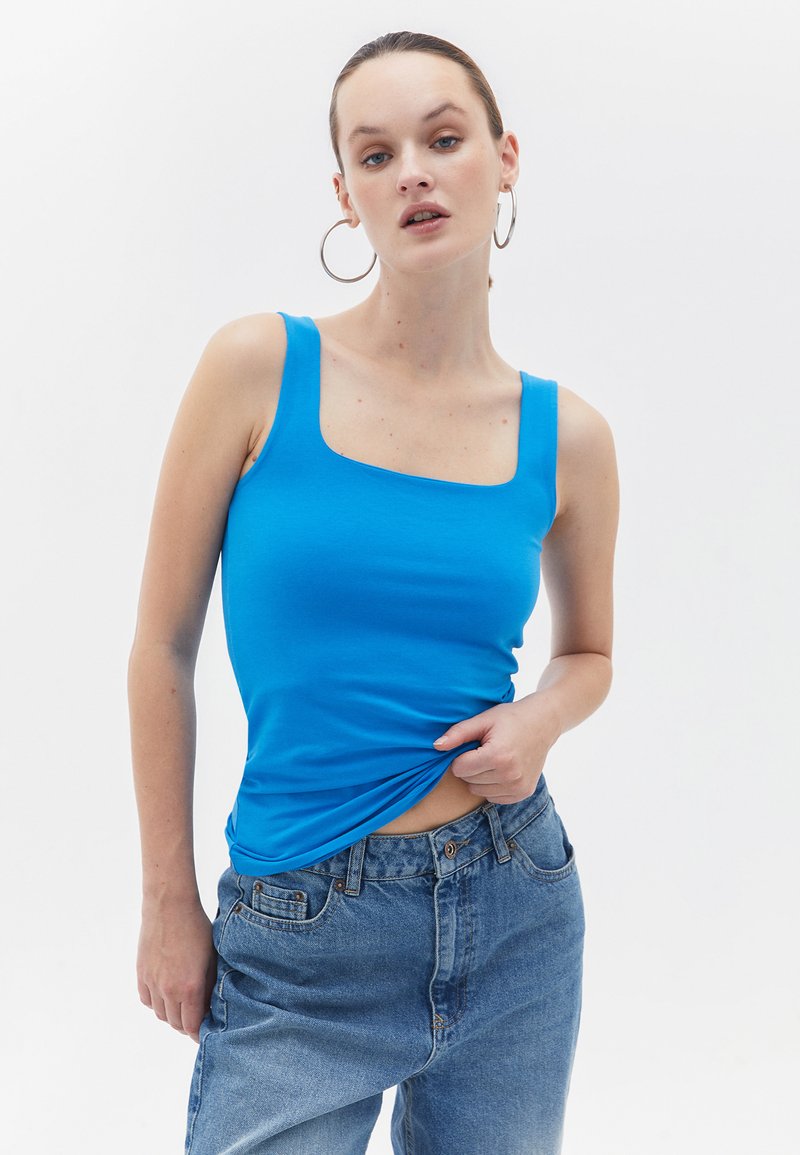 OXXO STRETCH SINGLET - Top - ibiza blue