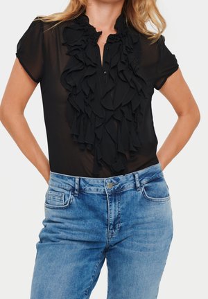Button-down blouse - black