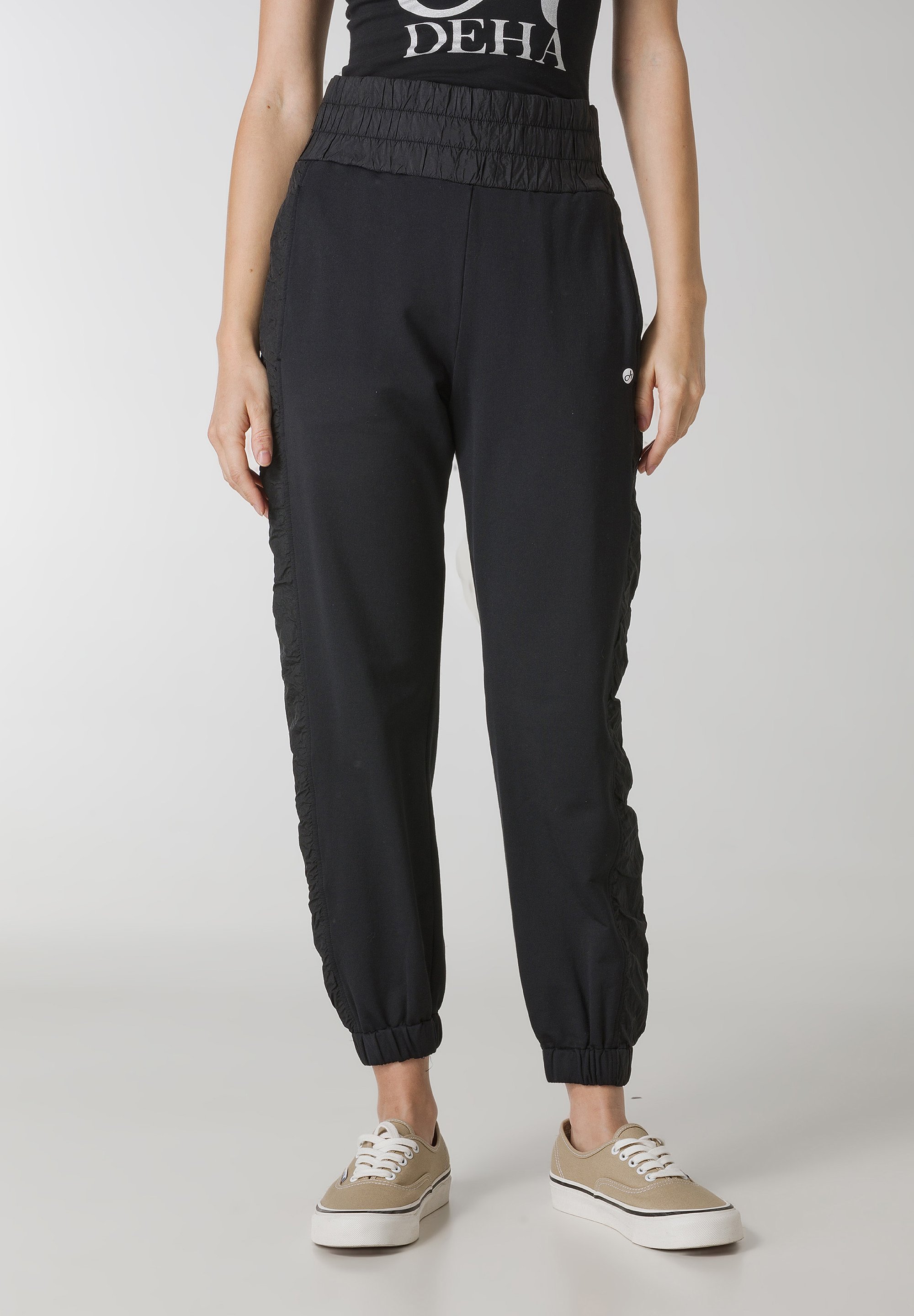 Pantalon Casual DEHA - Mélange Coton Et Soie - Couleur Marron Foncé - Taille S - Occasion Très Bon état