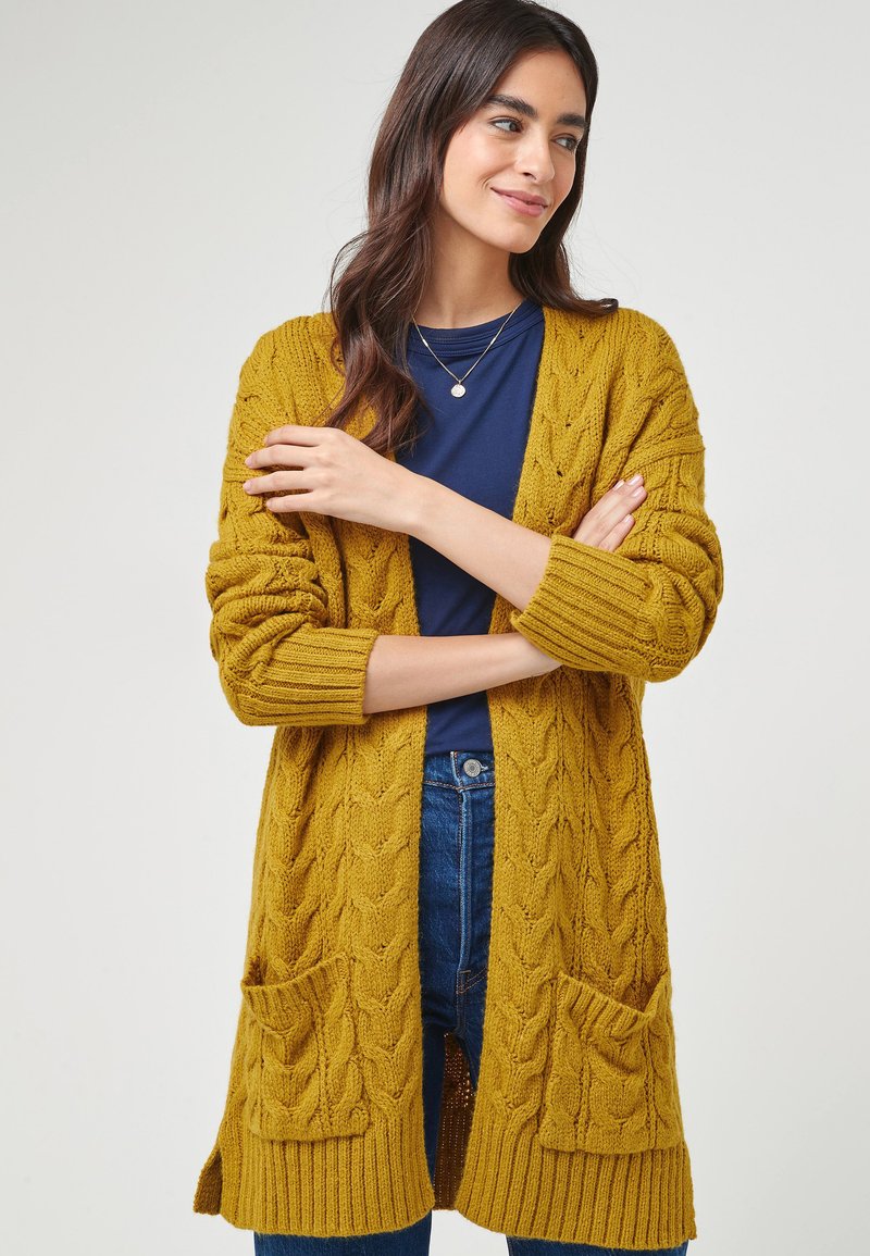 Next CABLE Kardigan Ochre okrov Zalando cz