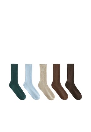 5 PAIRS OF CLASSIC - Čarape - mottled green