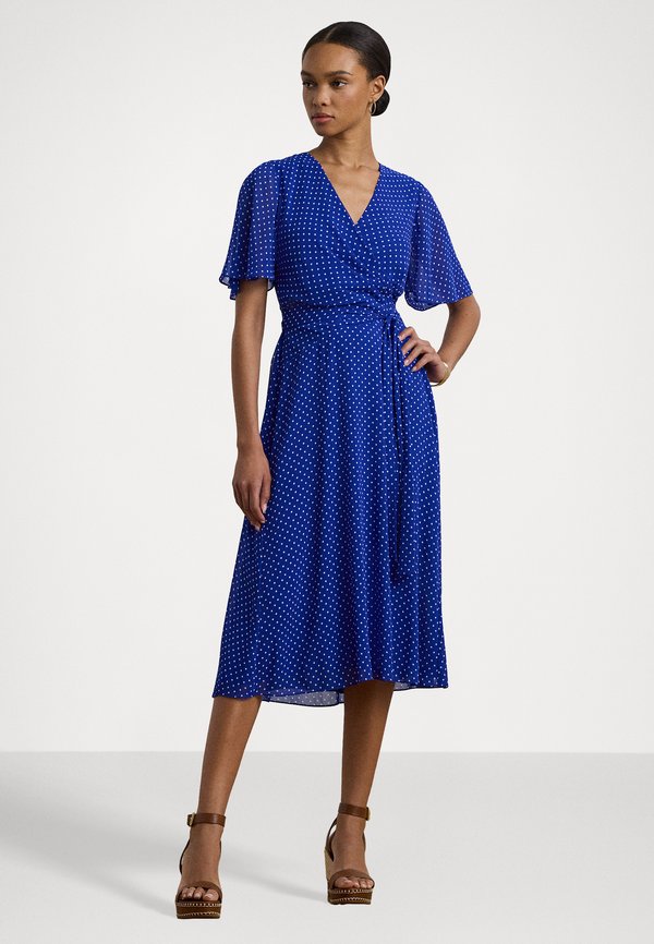 POLKA DOT BELTED CRINKLE GEORGETTE DRESS - Day dress3