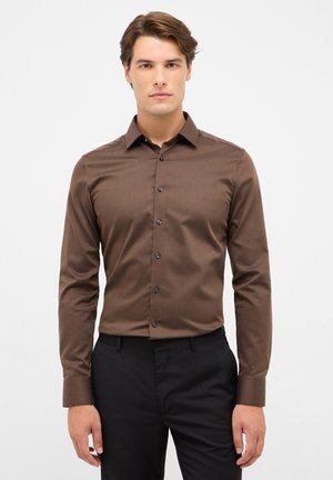 BAUMWOLLHEMD - SLIM FIT - Businesshemd - dunkelbraun