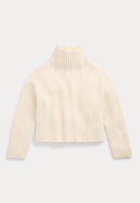 RIB WOOL-CASHMERE FUNNELNECK SWEATER - Pulóver - authentic cream