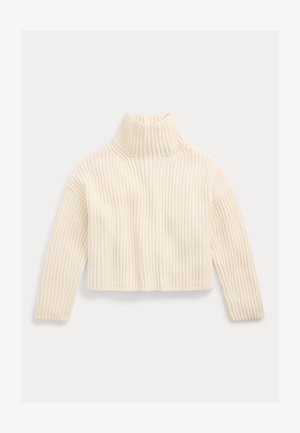 Polo Ralph Lauren RIB WOOL-CASHMERE FUNNELNECK SWEATER - Džemper - authentic cream