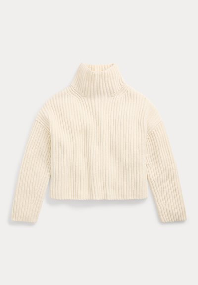 Polo Ralph Lauren RIB WOOL-CASHMERE FUNNELNECK SWEATER - Vesta - authentic cream
