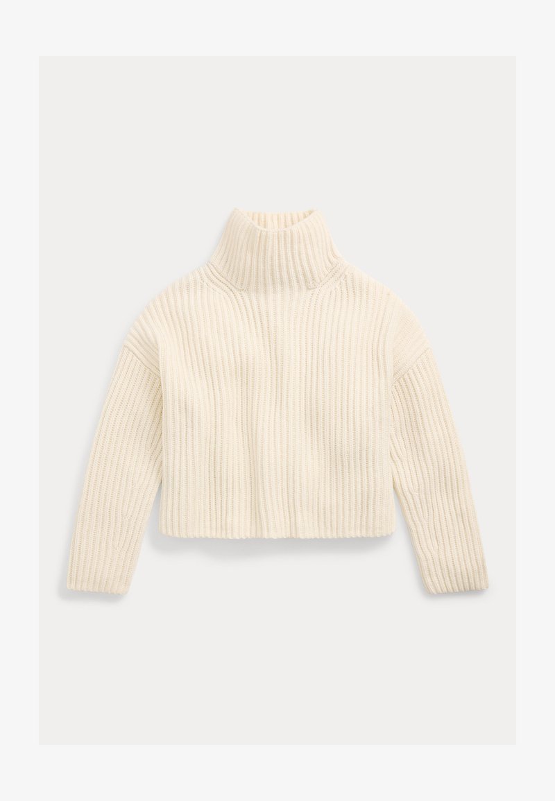 Polo Ralph Lauren RIB WOOL-CASHMERE FUNNELNECK SWEATER - Pullover - authentic cream
