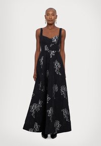 ML Monique Lhuillier THALIA SLEEVELESS LONG DRESS - Oblačila za posebne priložnosti - black/silver