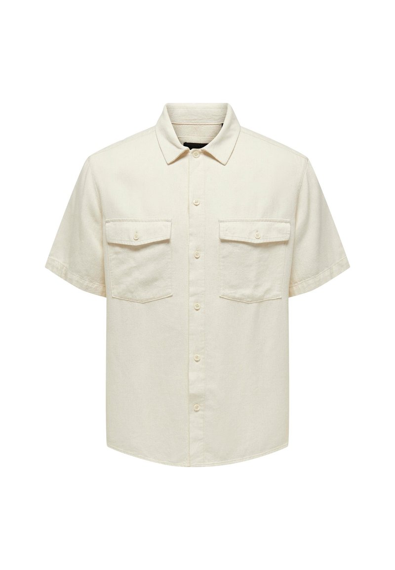 Only & Sons KURZARM MIT KNOPFLEISTE BRUSTTASCHEN NORMALER SCHNITT  - Hemd - weiß