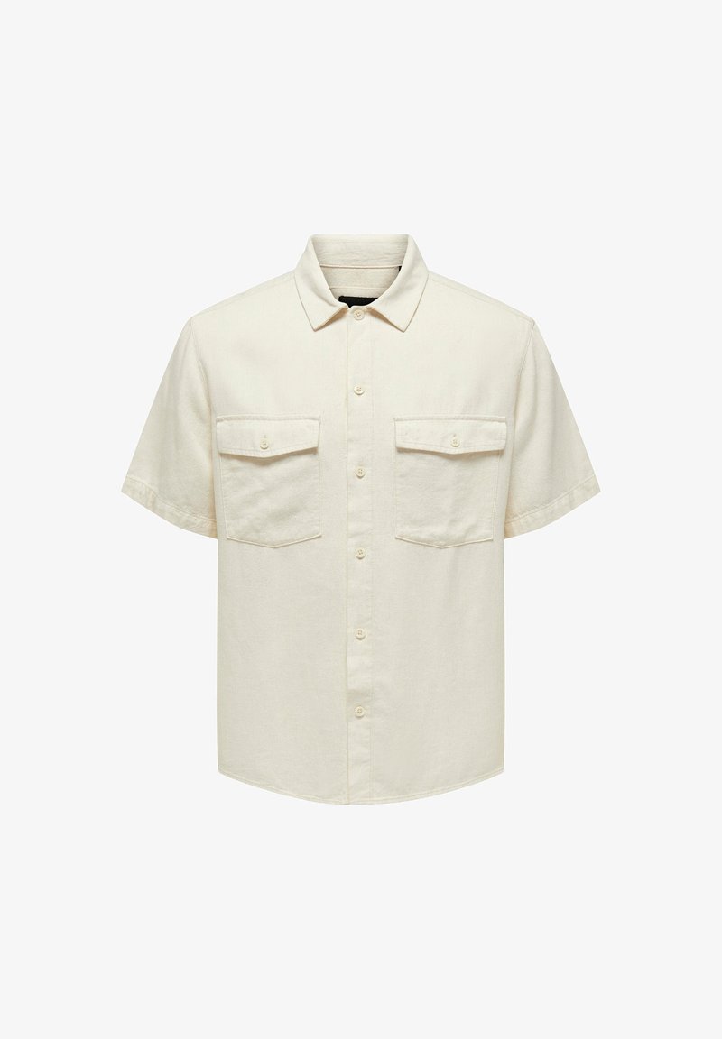 Only & Sons KURZARM MIT KNOPFLEISTE BRUSTTASCHEN NORMALER SCHNITT - Hemd - weiß