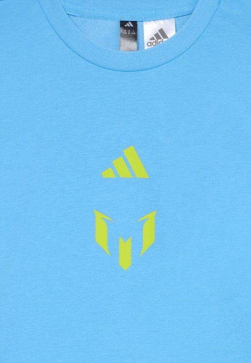 adidas MESSI TEE YOUTH UNISEX - Camiseta estampada - semi blue burst/semi solar yellow — photo 3