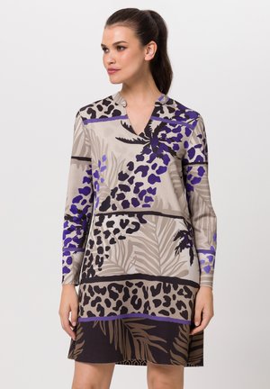 TUZZI Freizeitkleid - oatmeal schwarz ultra violet