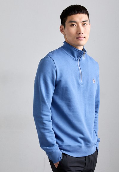 PS Paul Smith MENS REG FIT HALF ZIP ZEBRA - Sportska majica - cobal blue