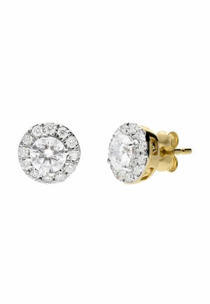 Oorbellen - gold white