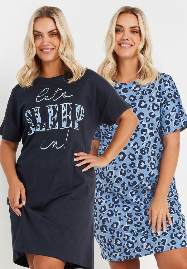 2 PACK LEOPARD PRINT LET S SLEEP - Nachthemd