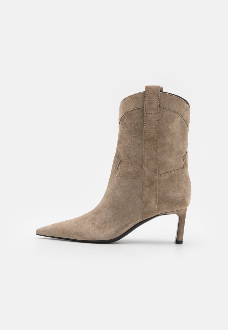 Sergio Rossi BOOTIE - Cowboy/biker ankle boot - taupe