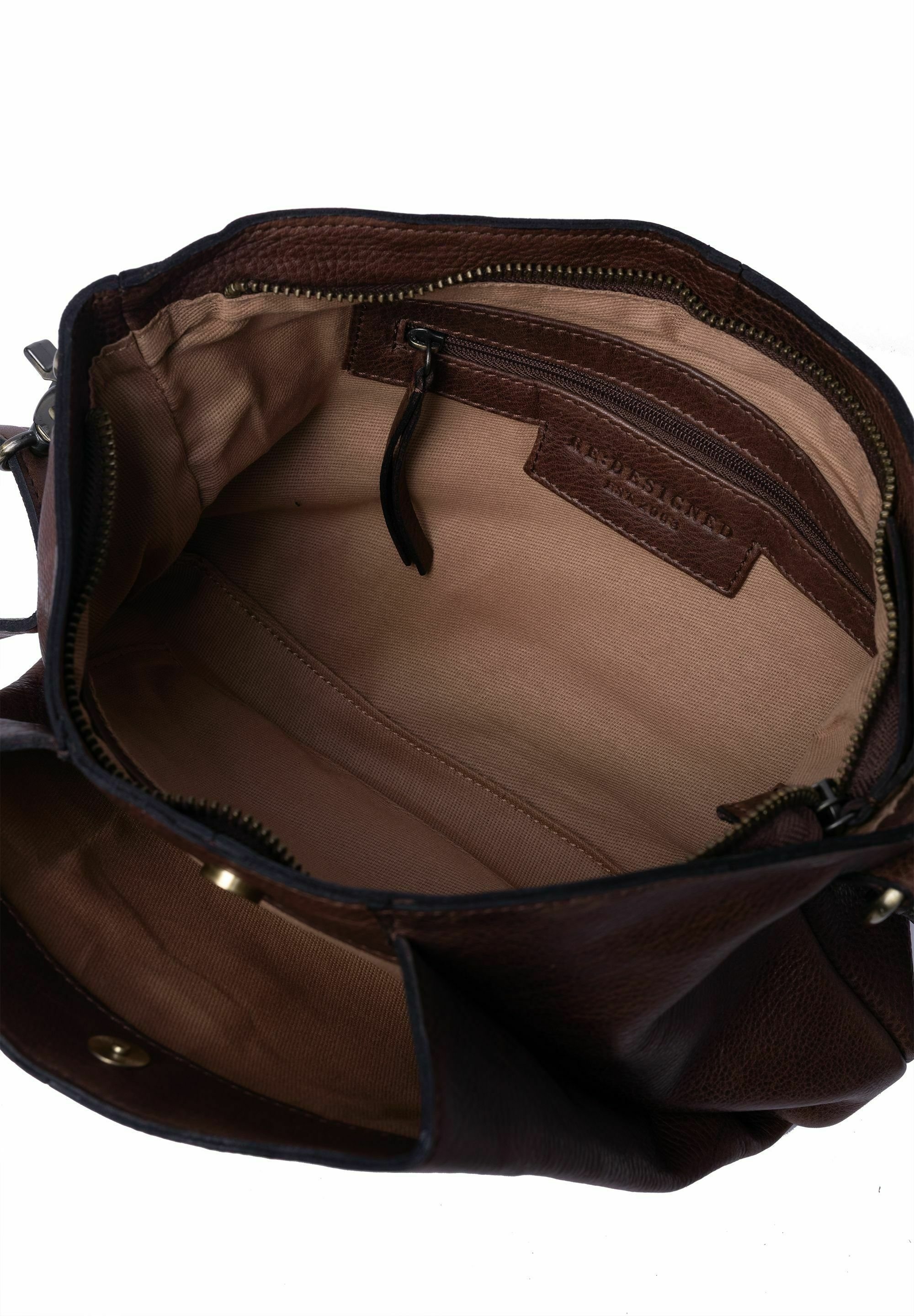 RE:DESIGNED NISA SMALL - Geantă crossbody - woodsmoke/maro