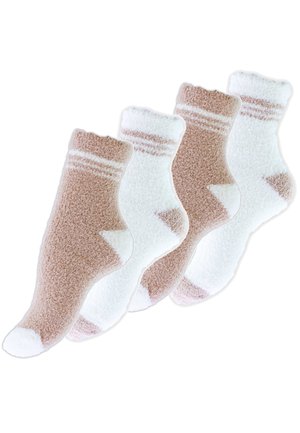 Yenita 4 PAAR - Calze - beige-weiss