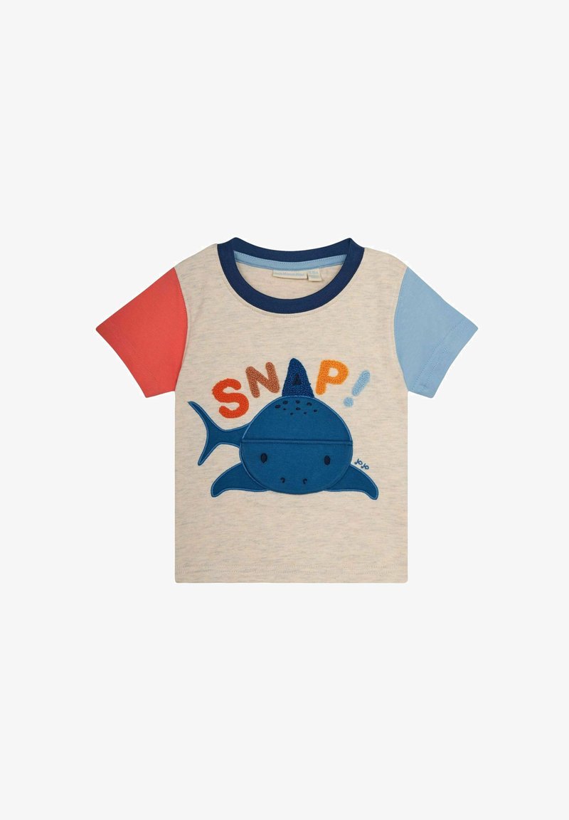 JoJo Maman Bébé REGULAR FIT - Apdrukāts T-krekls - natural shark