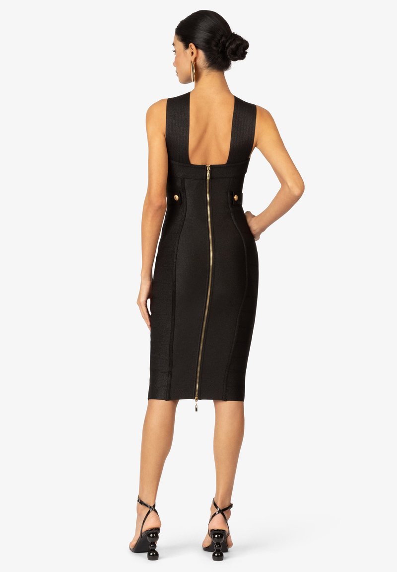 slim fit dress slacks Adrianna Papell Boat Neck Short Sleeves Back Zipper Short Beaded Dress main image 1