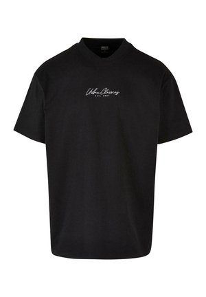 Urban Classics MID EMBROIDERY TEE - Print T-shirt - black
