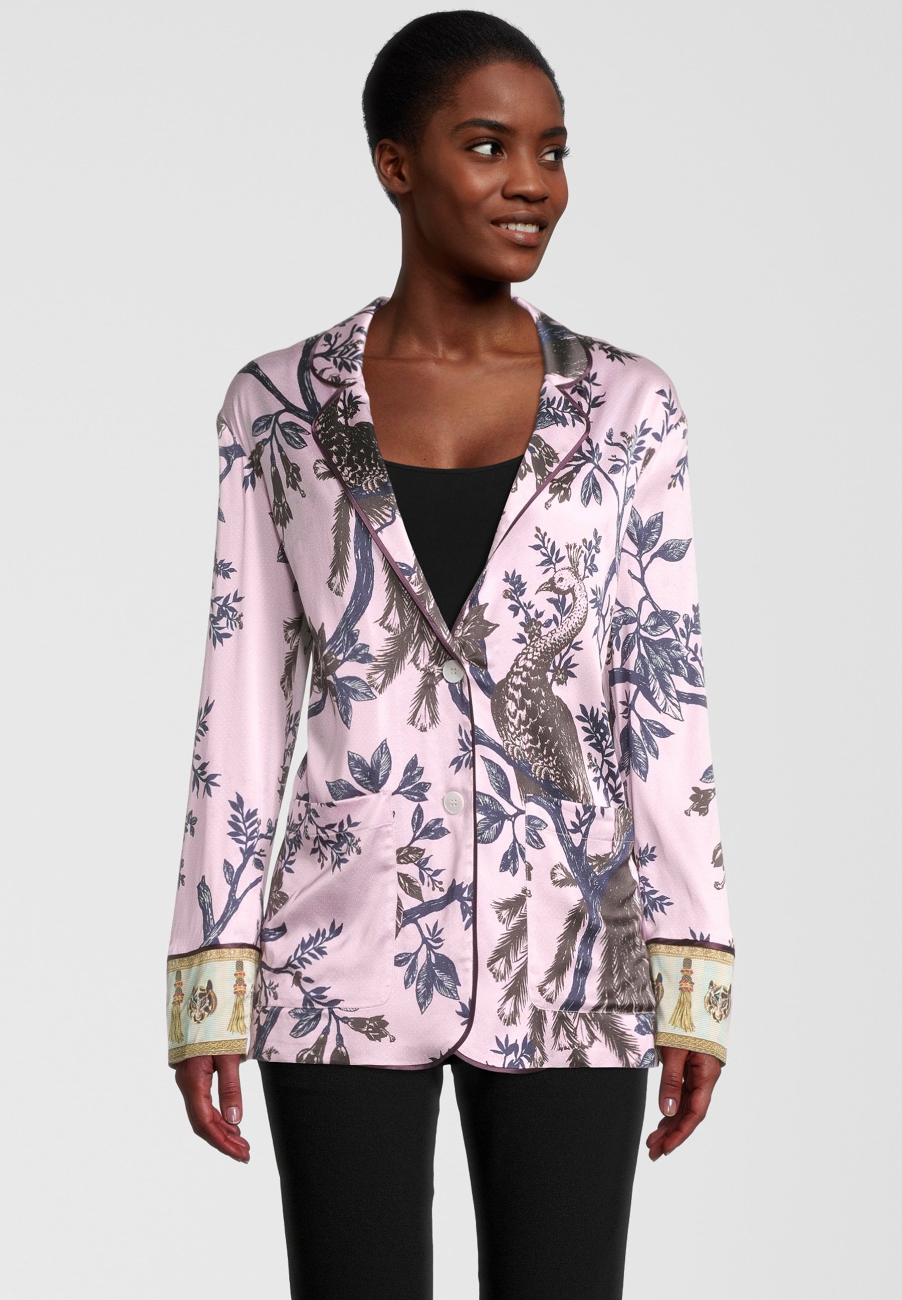 cotton blend bomber jacket